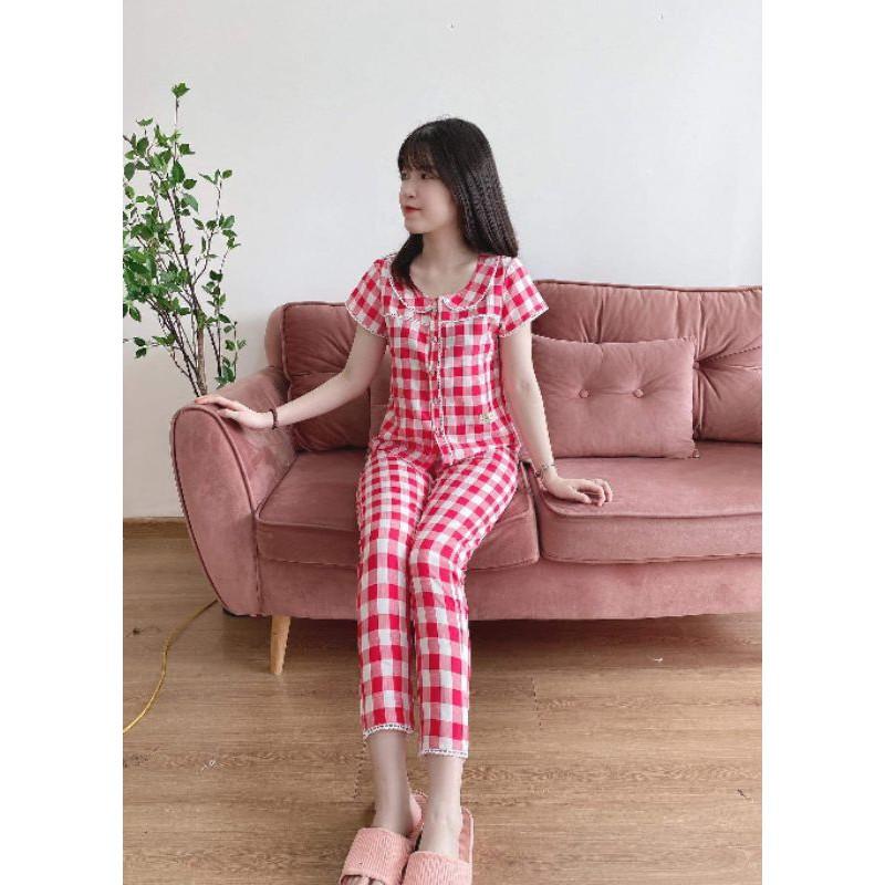 Set đồ bộ cổ sen đẹp 2 màu