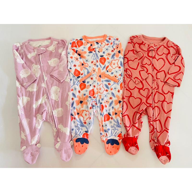 (0-9m) Body Liền Quần Ngủ Cotton Mềm Mịn HM/ Car..ter Cho Bé - Carter 6-9m / A2