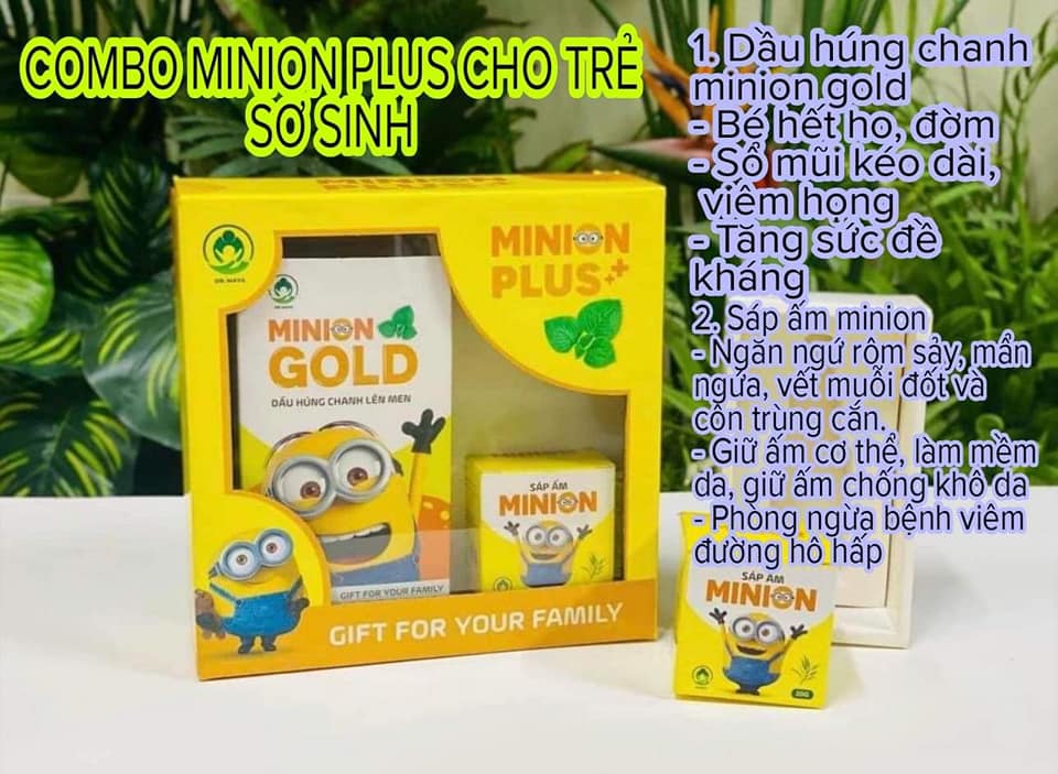 Combo Tinh dầu húng chanh minion Plus