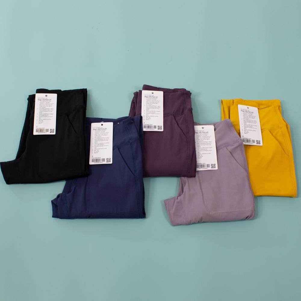 Lulu thư giãn trên eo eo đàn hồi chạy bộ cao tầng Size: 2 Color: 1pcs random color