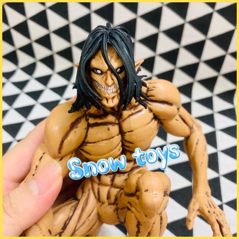 Mô hình Attack On Titan - Titan tiến công Attack Titan - Eren Yeager - Đại chiến Titan - Fullbox - 15cm