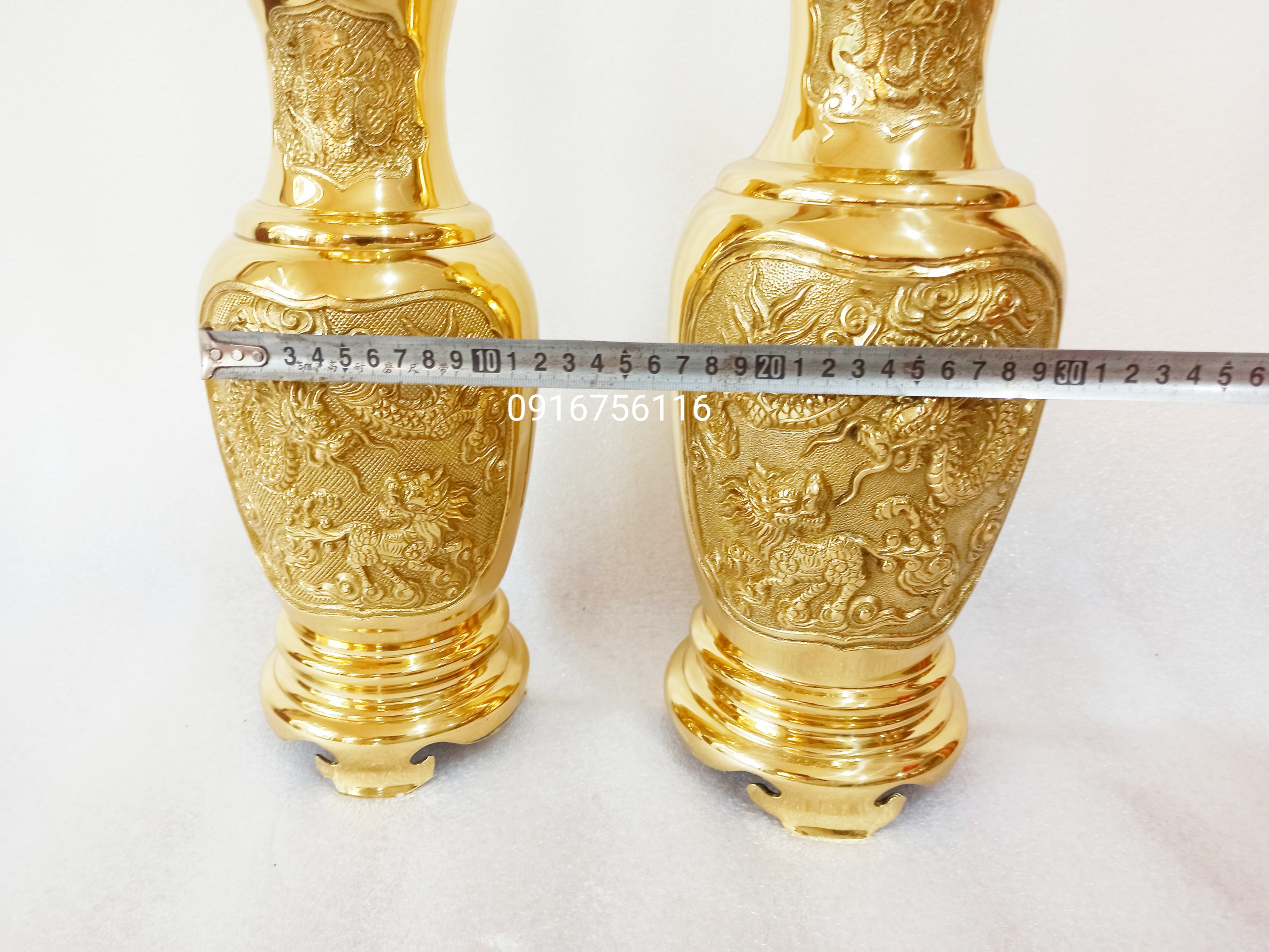 Lọ hoa rồng phượng, bình bông đồng thau cao cấp, lọ hoa rồng phụng bằng đồng, lọ hoa đồng