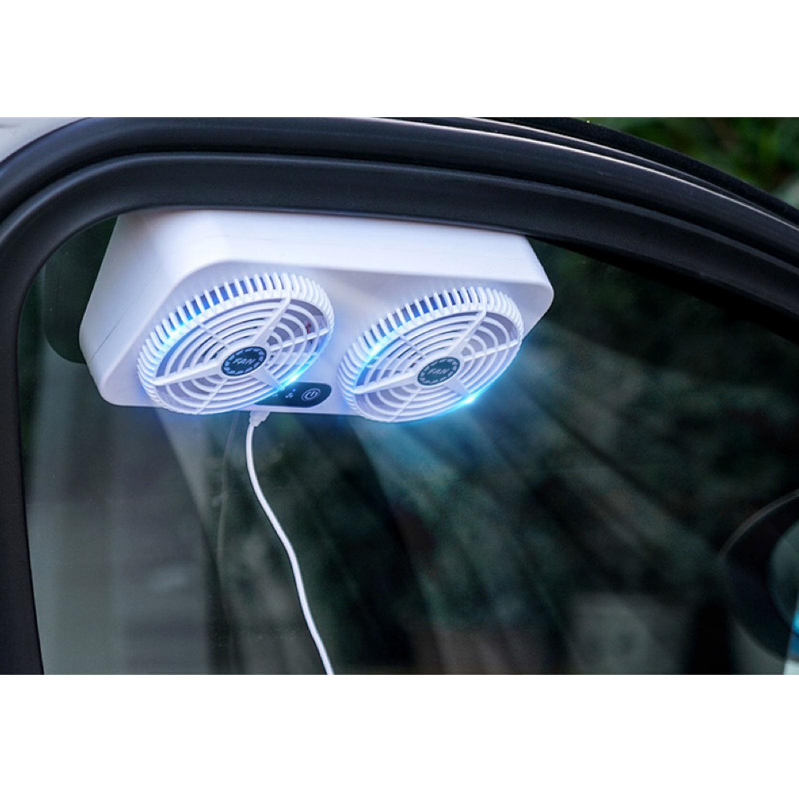 Car Exhaust Fan Car Radiator Cooler 3Gears Adjustable Car Ventilation Fan