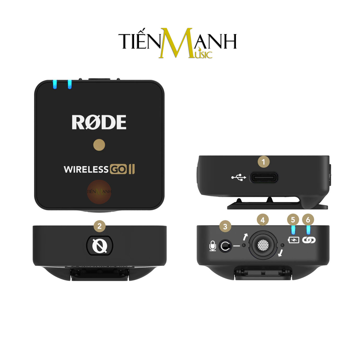 Micro Rode Wireless Go II Single - Bộ 1 Phát 1 Thu Go 2 Mic Thu Âm Livestream, Phỏng vấn ngoài trời GoII Microphone Không dây Go2 Hàng Chính Hãng - Kèm Móng Gẩy DreamMaker