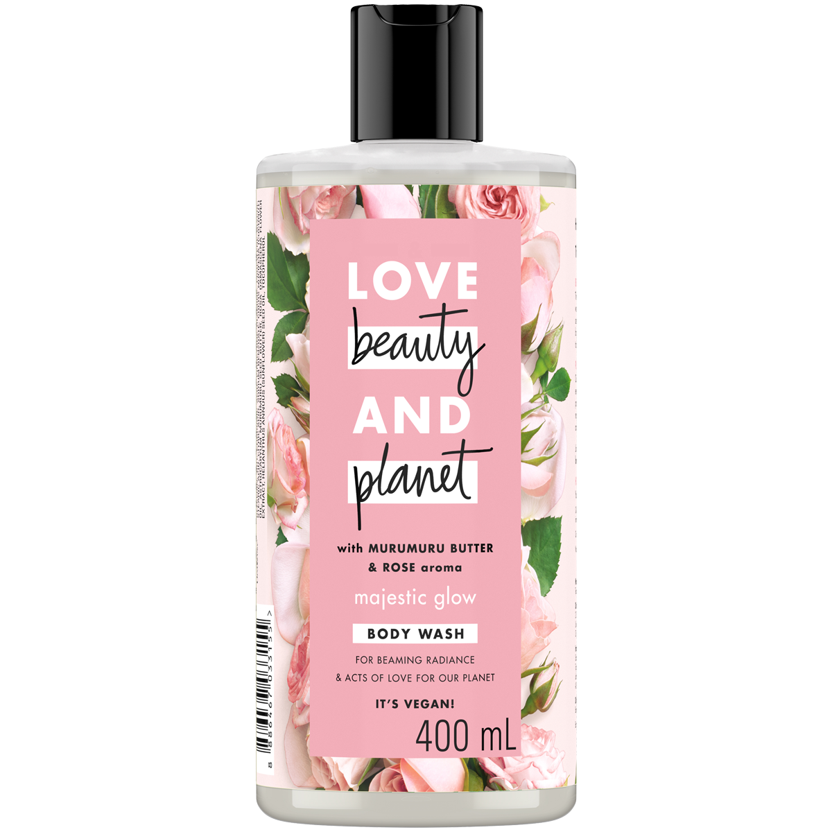 Combo sữa tắm và sữa dưỡng thể Love Beauty And Planet Làm Sáng Da Majestic Glow với 100% tinh dầu hoa hồng Bulgaria 400ml
