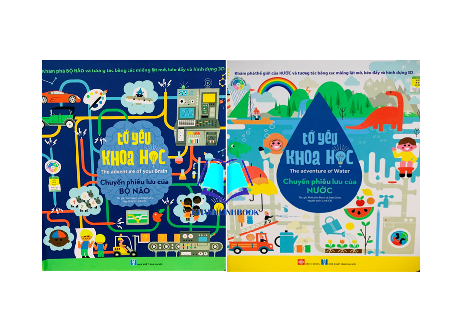 Sách - Combo Tớ yêu khoa học Chuyến phiêu lưu của nước + bộ não