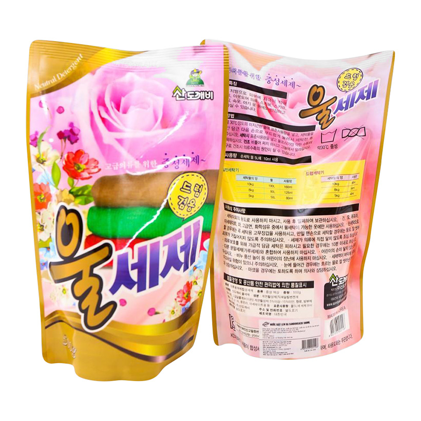 Nước giặt vải Len & Dạ hương nước hoa Sandokkaebi túi 500g nhập khẩu Hàn Quốc