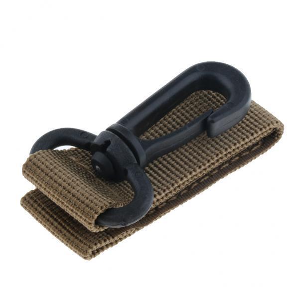2-7pack Nylon Key Hook Webbing Molle Buckle Hanging Belt Carabiner Clip Khaki