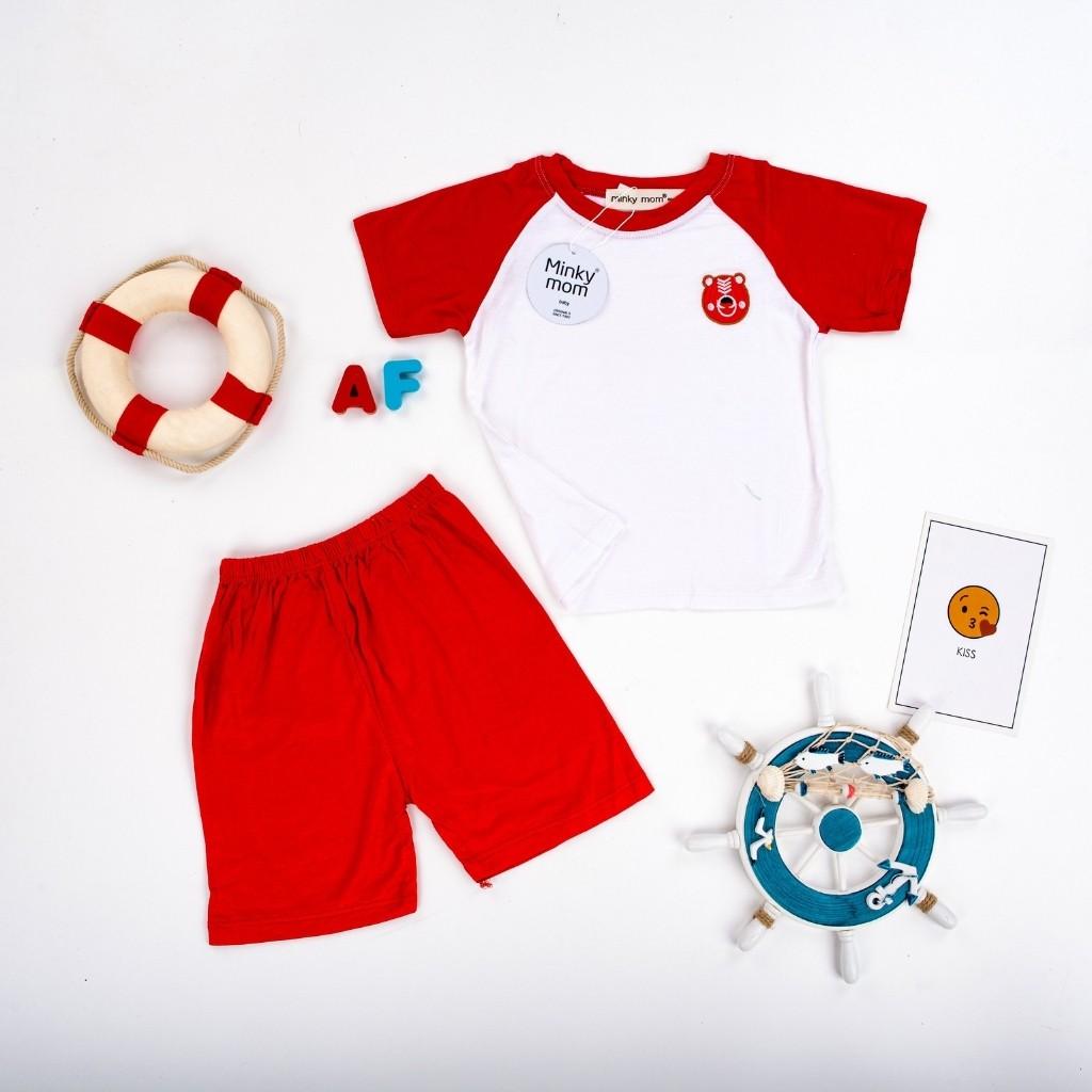 Bộ Cộc Tay Cho Bé FREE SHIP Bộ Minky Mom Cộc Tay Cho Bé Trai Bé Gái Chất Thun Lạnh siêu mềm mịn thoáng mát