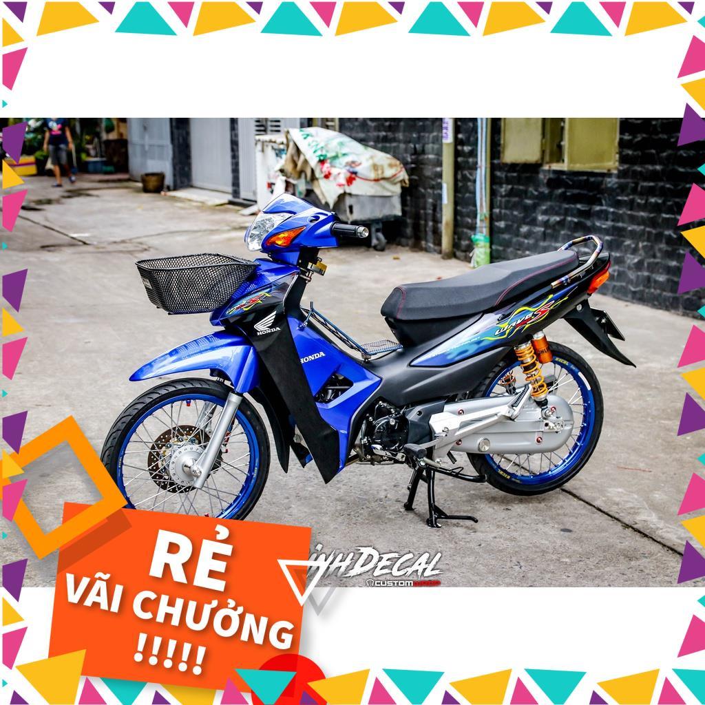 Tem Rời Wave 110 Mẫu Chữ S Xanh Vàng Đen