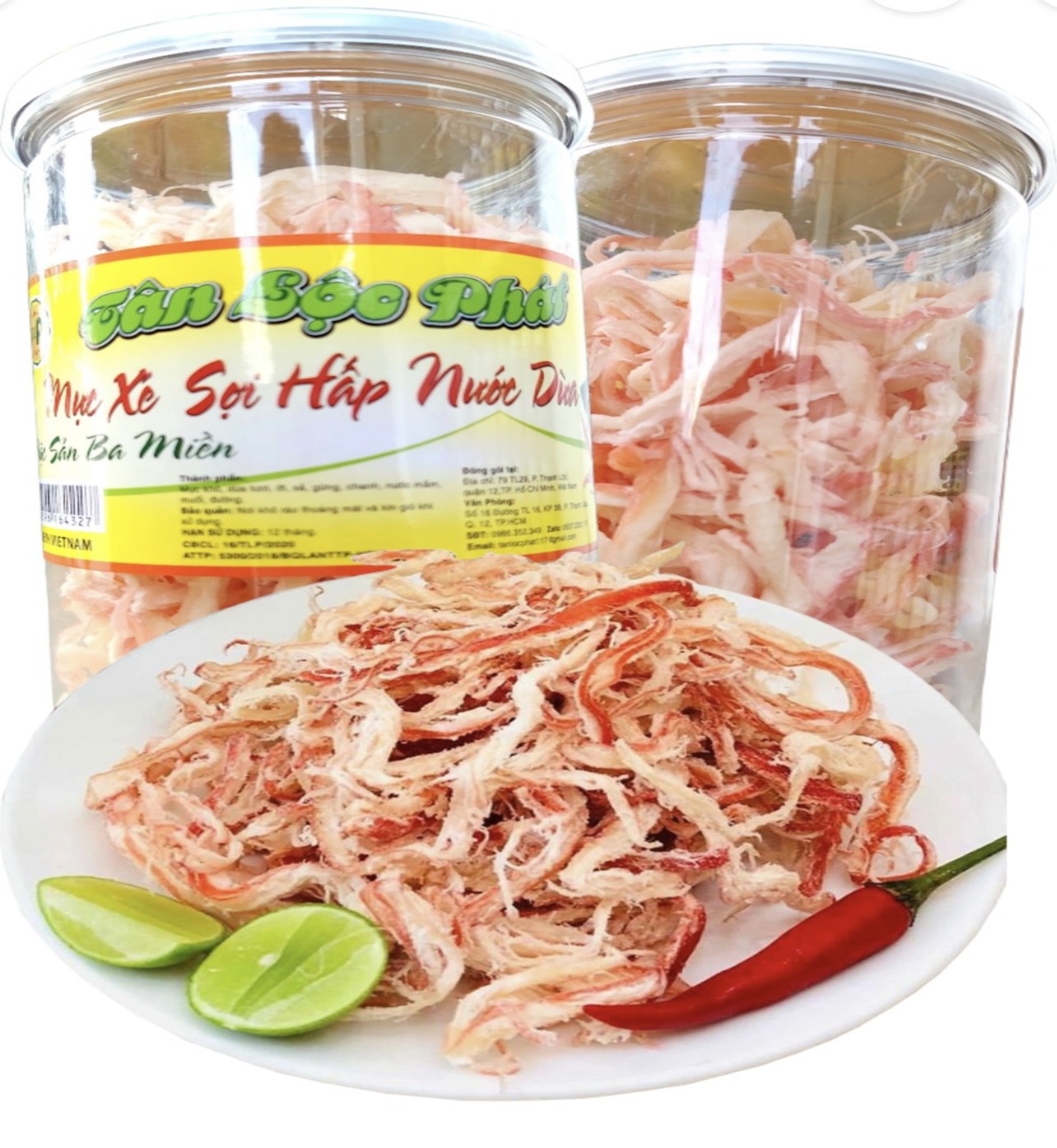 MỰC SẤY KHÔ HẤP NƯỚC DỪA ĐẶC BIỆT TLP - MỖI HŨ 200G
