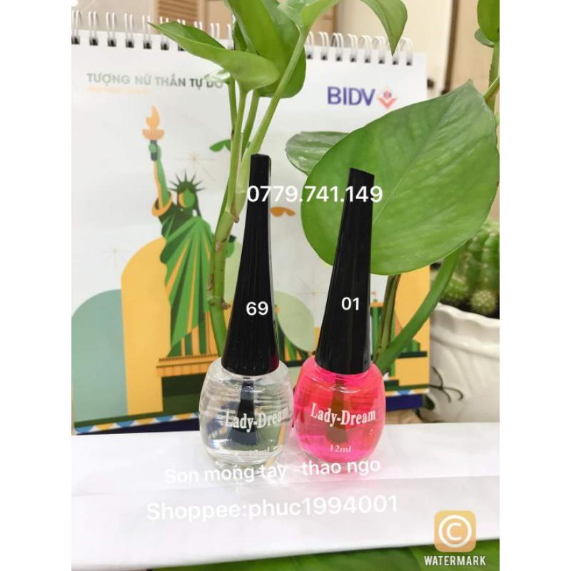 Sơn bóng ladydream 12ml dành cho sơn thường &amp; gel lạnh