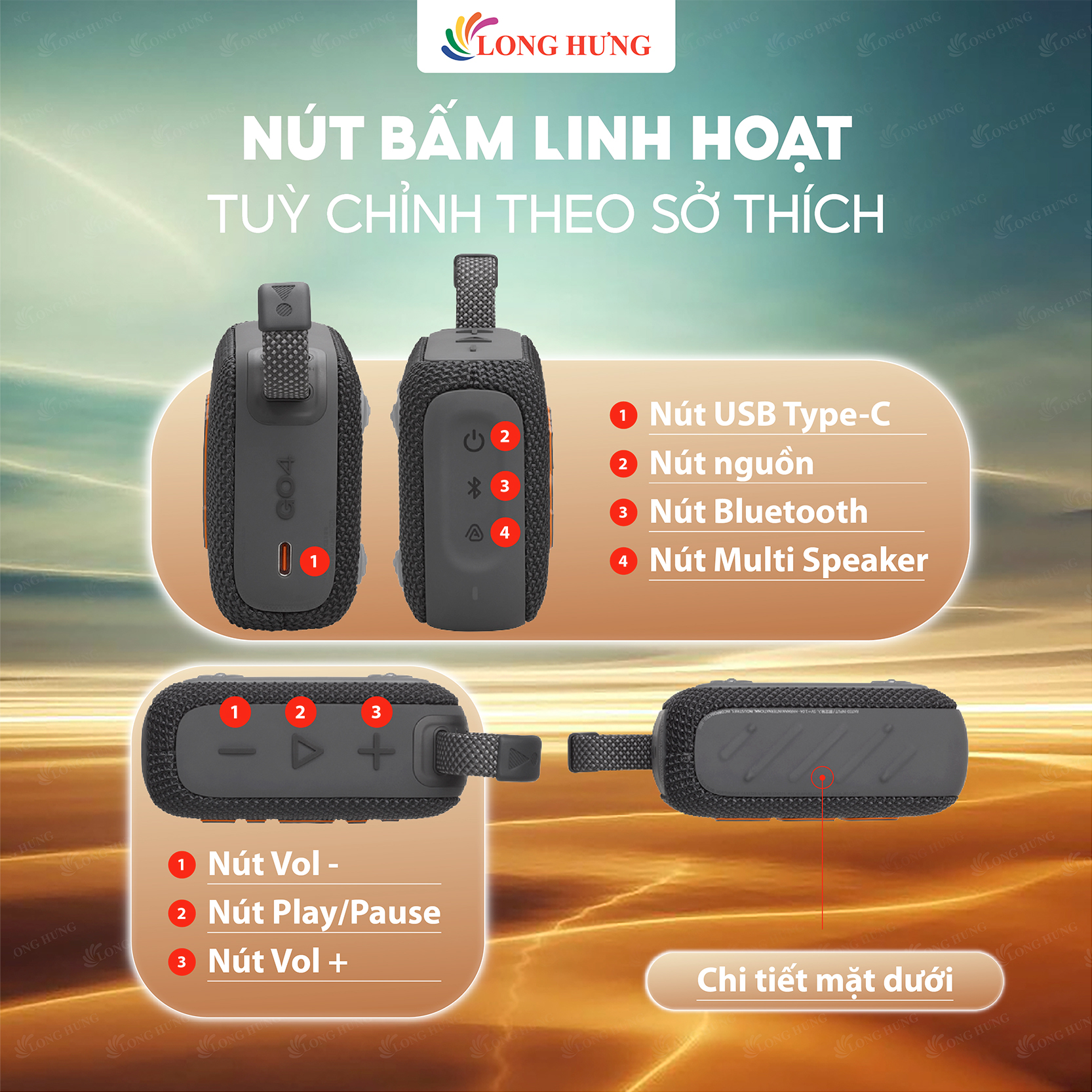 Loa Bluetooth JBL Go 4 JBLGO4 - Hàng chính hãng