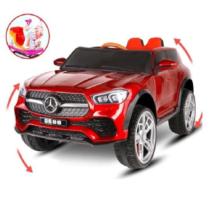 Ô tô xe điện đồ chơi MERCEDES 6688 cho bé tự lái và điều khiển 4 động cơ (Đỏ-Đen-Trắng)