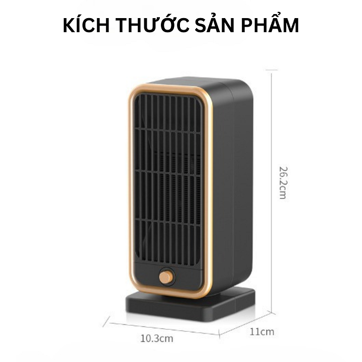 Quạt sưởi ấm thông minh cao cấp YND-500D, Máy sưởi ấm đa năng an toàn cho bé, Công suất mạnh và sưởi ấm phạm vi lớn, Thiết kế một nút sưởi thuận tiện nhanh chóng, không đốt oxi, không phát sáng, Làm nóng nhanh trong vòng 3 giây, tự ngắt khi đổ