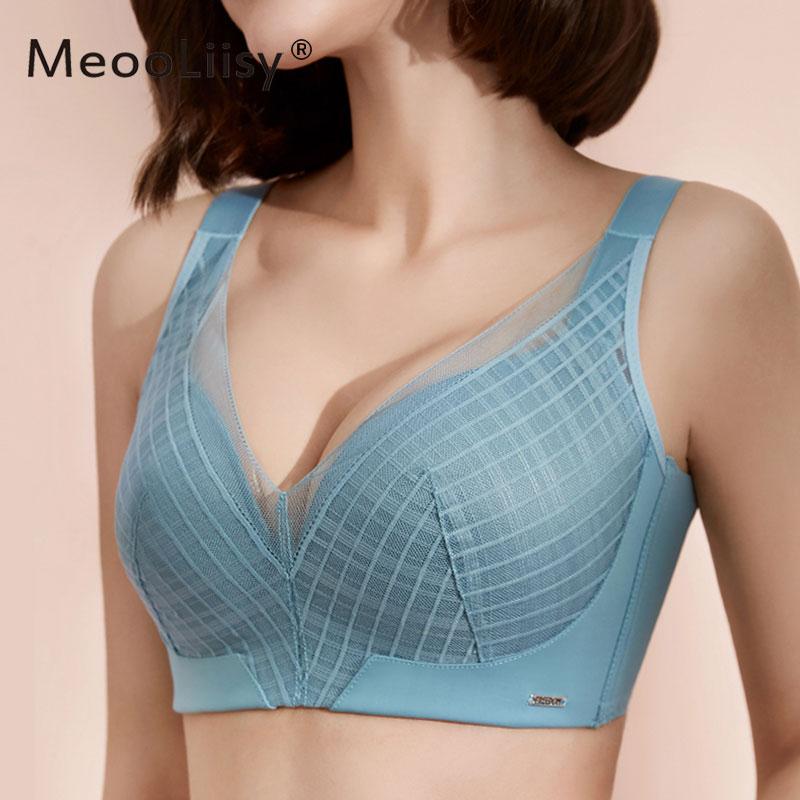 Liền Mạch Plus Kích Thước Áo Ngực C D Cốc Không Dây Quần Lót Sexy Push Up Áo Mềm Mại Thoải Mái