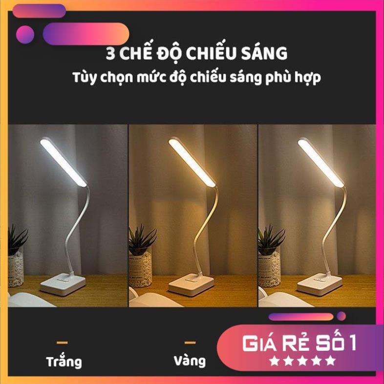 Đèn Học Chống Cận Để Bàn Sạc Tích Điện, Gấp Gọn 3 Chế Độ Sáng