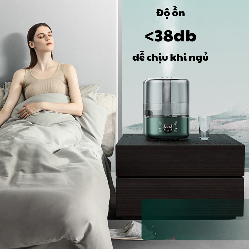 Máy phun sương tạo ẩm 5L Connie kèm màn hình hiển thị độ và độ ẩm điều khiển từ xa