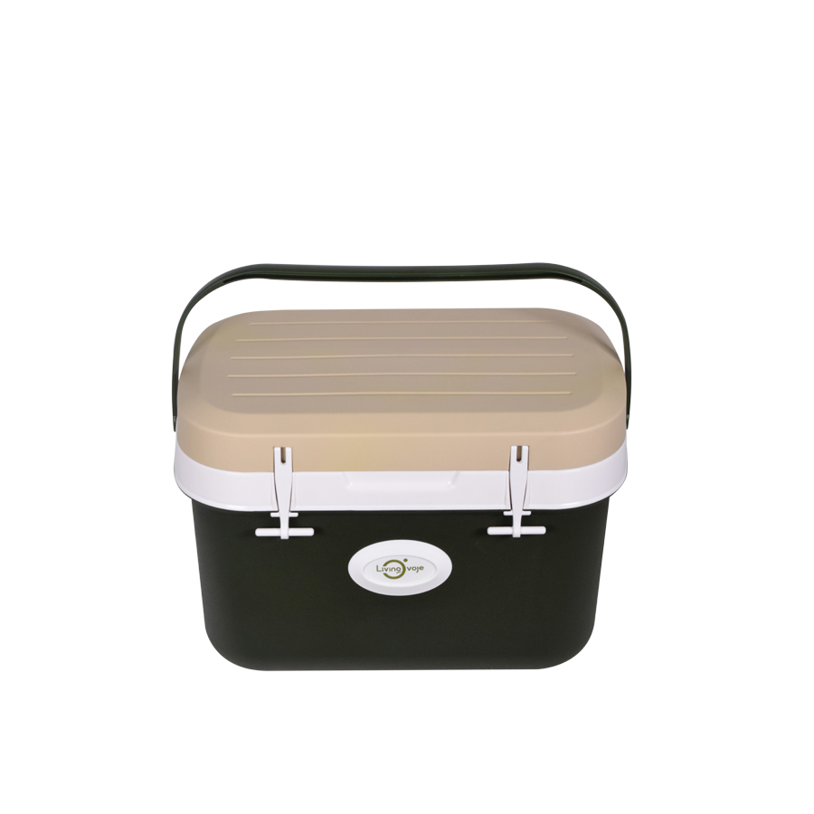 Thùng Giữ Nhiệt Cắm Trại 11L - Ice Box Màu Xanh mix Be - Hot trend 2023