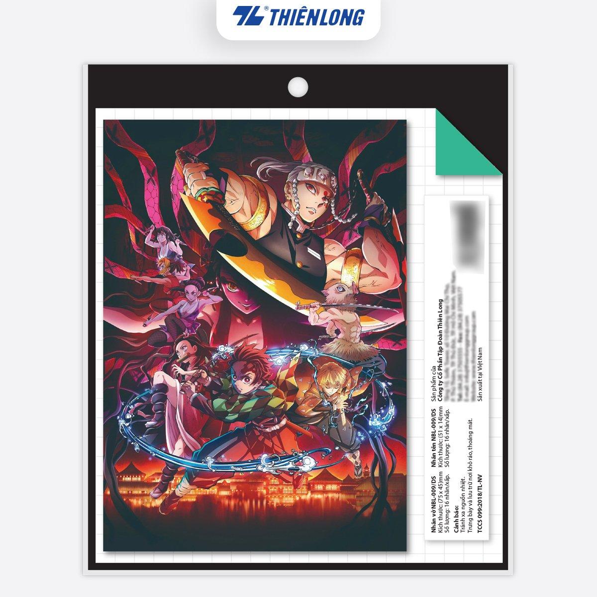 Combo 48 Nhãn vở Thiên Long - Phiên bản Demon Slayer NBL-009/DS