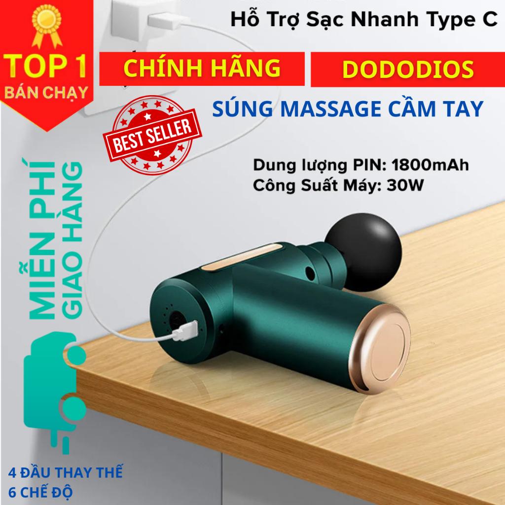 Máy massage Cầm tay dododios Cao Cấp Toàn Thân 4 đầu 6 chế độ - Cổng Sạc USB