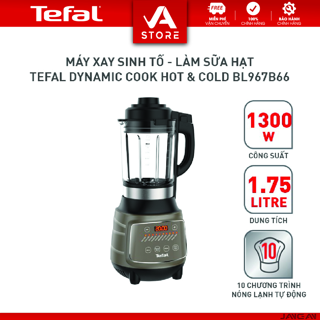 Máy làm sữa hạt, xay và nấu đa năng Tefal BL967B66 1300W 1.75L - BH 2 năm - Hàng Chính Hãng