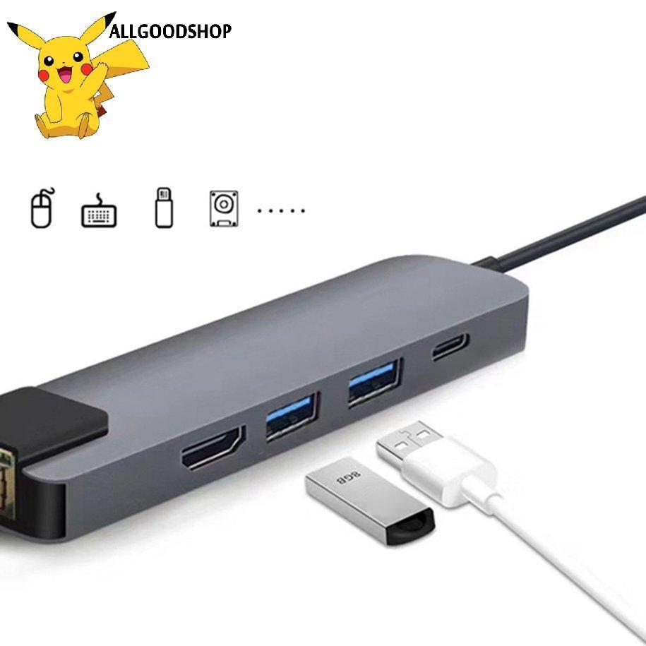 Bộ Chuyển Đổi Hub Usb Type C 5 Trong 1 Sang Hdmi / Rj45 / 2 X Usb 3.0