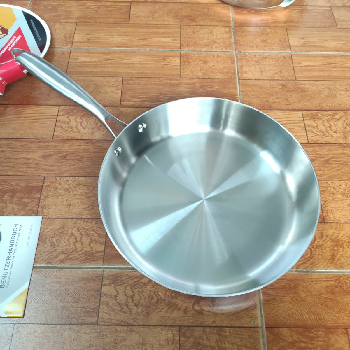 Chảo Inox 304 đúc liền khối 3 lớp Kalpen Luxus size 26cm, bảo hành 5 năm