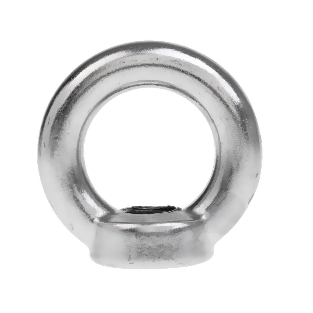 M14&M16 304 Stainless Steel Lifting Eye Nut Ring Shape Nuts - 2 Size, 2 Pack, Perfect for many marine and industrial applications