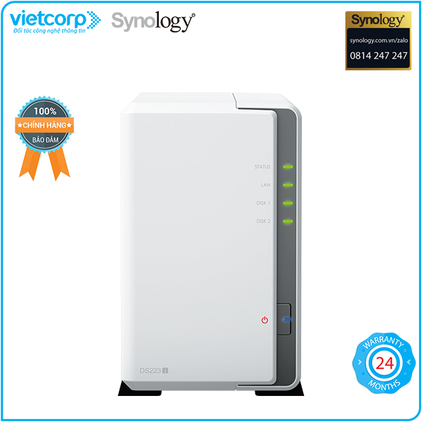 Thiết bị lưu trữ NAS Synology DS223J (Trắng) - Hàng Chính Hãng