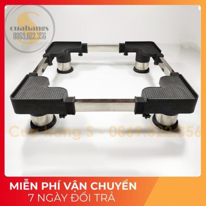 Chân máy giặt - Kệ máy giặt - Chân đế kê máy giặt tủ lạnh cao cấp chống rung trụ inox chắc chắn