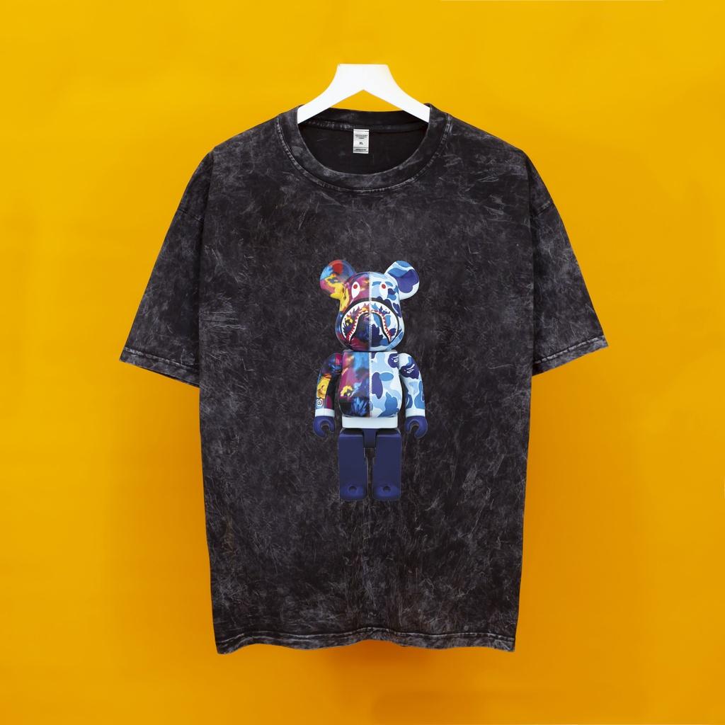 Áo thun Beabrick Nửa Hogoto shop , Áo thun unisex nam nữ form rộng oversize chất liệu Cotton