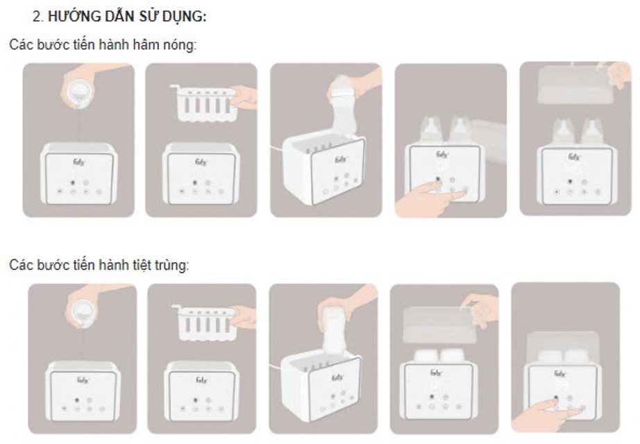 MÁY HÂM SỮA TIỆT TRÙNG ĐIỆN TỬ DUO 3 CHÍNH HÃNG FATZ BABY - FB3093VN