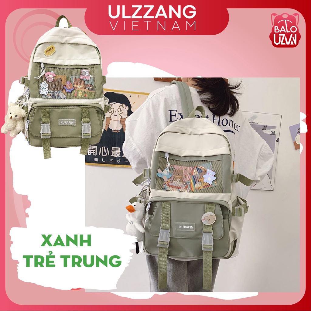 Balo nữ đi học thời trang Ulzzang Hàn Quốc, cặp sách đẹp hàng cao cấp dễ thương, túi xách sinh viên học sinh chống nước