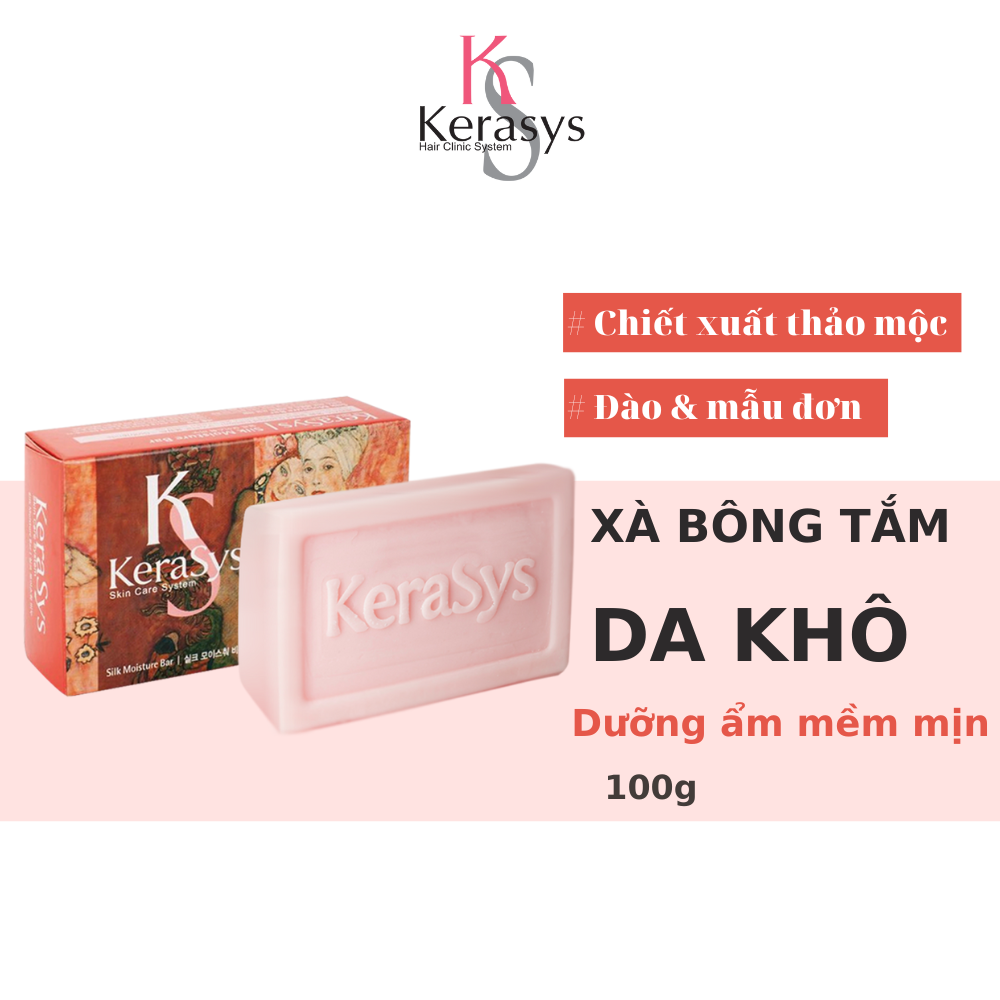 Xà Bông Tắm Kerasys Silk Moisture 100g (Da khô) - Đỏ