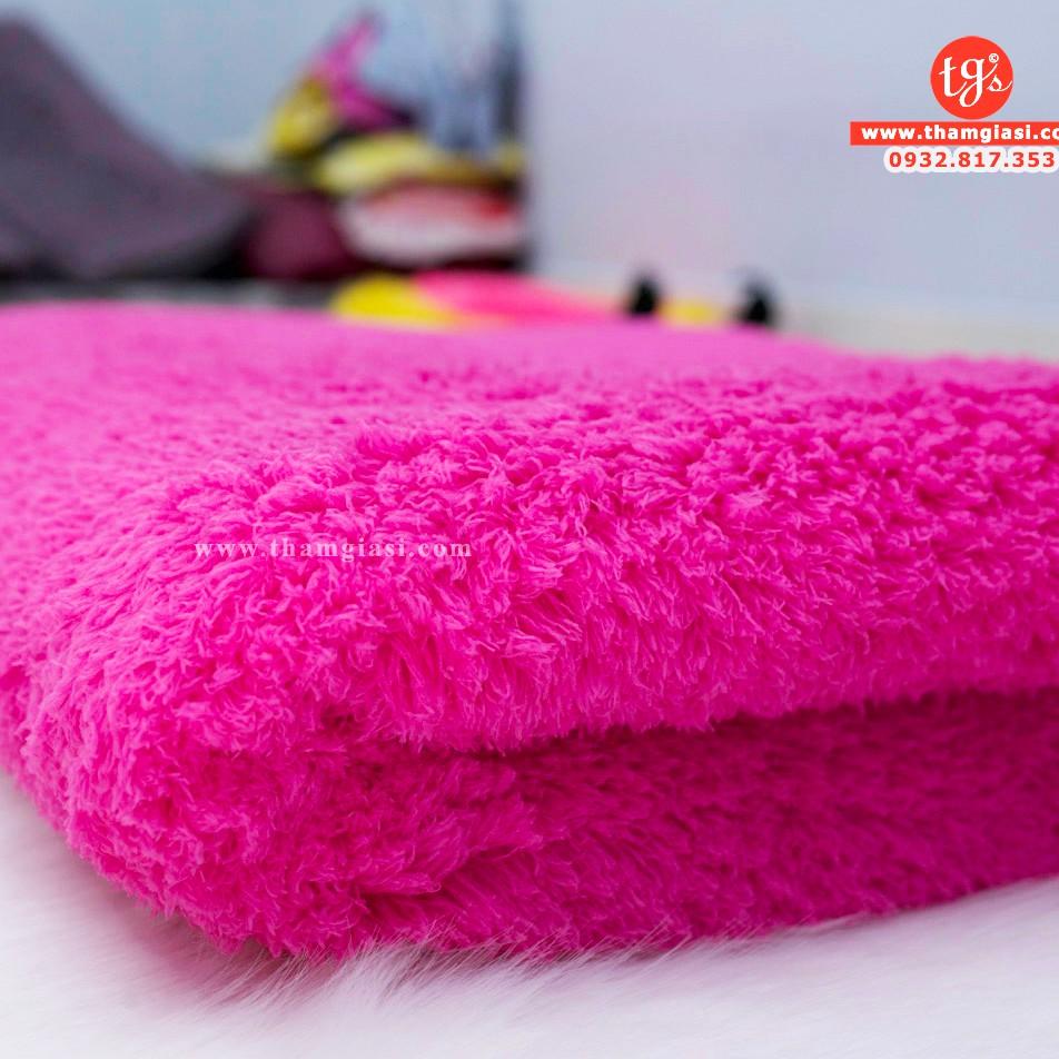 Thảm Lông Cừu Màu Đỏ Hoa Hồng | Thảm Trang Trí Phòng Khách - Phòng Ngủ - Thảm Trải Sofa - Thảm Dành Cho Bé