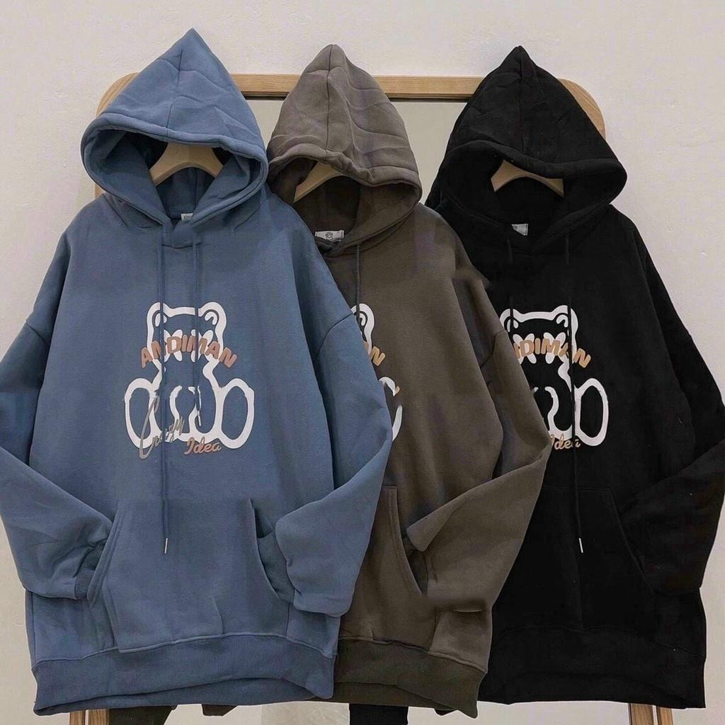 ÁO HOODIE NAM NỮ PHONG CÁCH GIẢN ĐƠN CỰC TREND IN HÌNH GẤU NGỘ NGHĨNH SIÊU CHẤT CỦA NĂM BAO ĐẸP