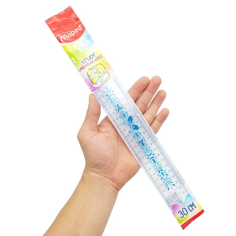 Bộ 2 Thước Không Gãy Maped Fancy 30cm 245601 - Màu Xanh
