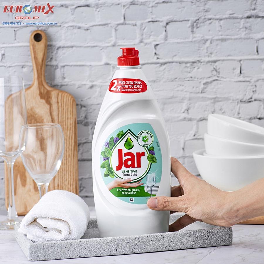 Nước Rửa Bát Jar 900ml Sensitive Tea Tree & Mint