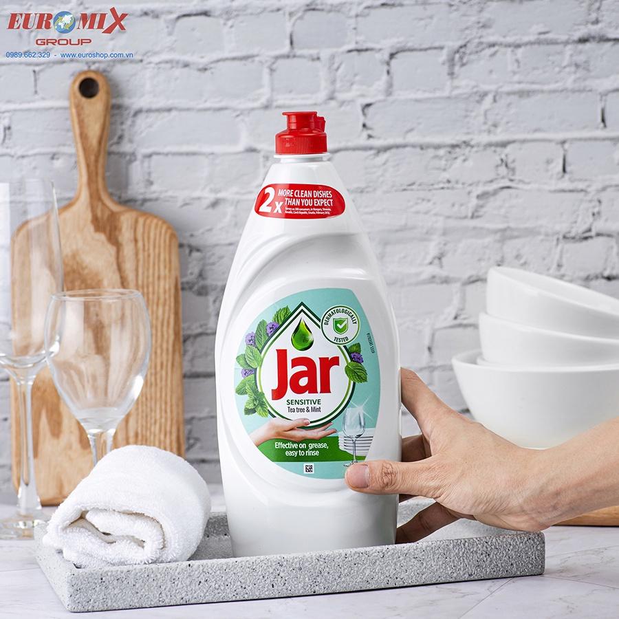 Nước Rửa Bát Jar 900ml Sensitive Tea Tree &amp;amp; Mint