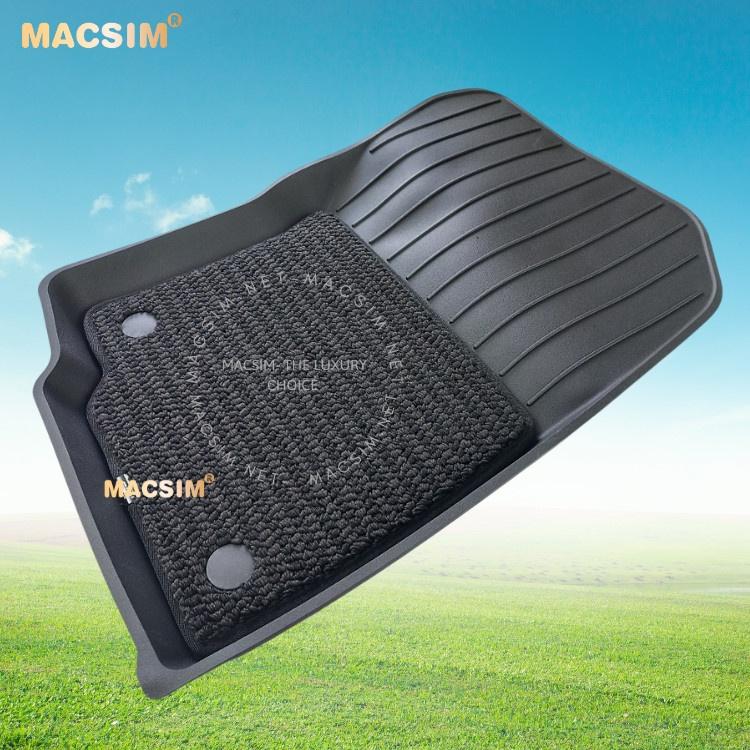 Thảm lót sàn ô tô 2 lớp cao cấp dành cho xe Mitsubishi Outlander 2013-2022 nhãn hiệu Macsim 3w chất liệu TPE