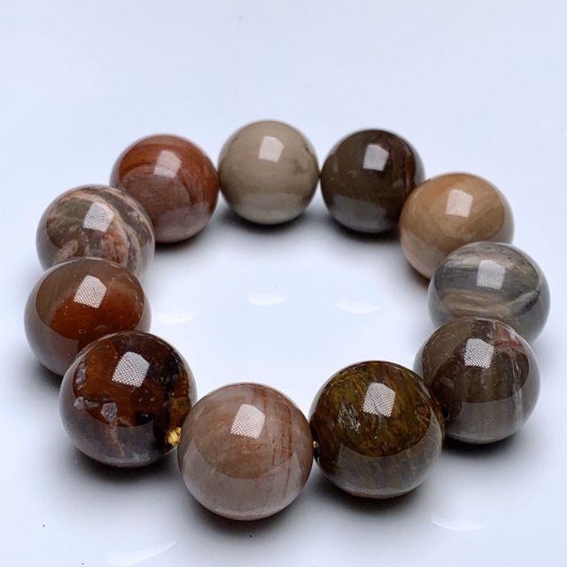 Vòng Tay Gỗ Hóa Thạch Size 20mm