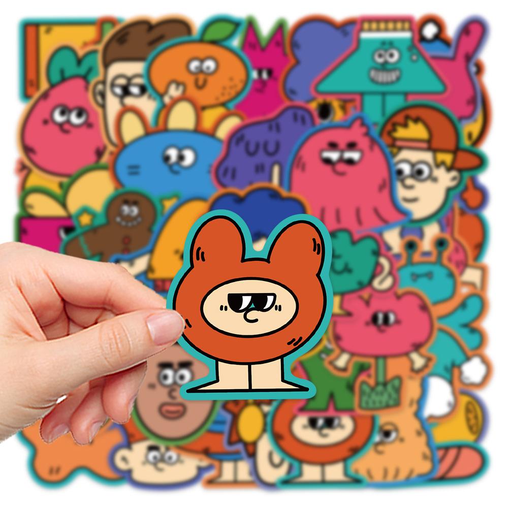 Sticker weird cartoon phong cách mỹ cute trang trí mũ bảo hiểm,guitar,ukulele,điện thoại,sổ tay,laptop-mẫu S74