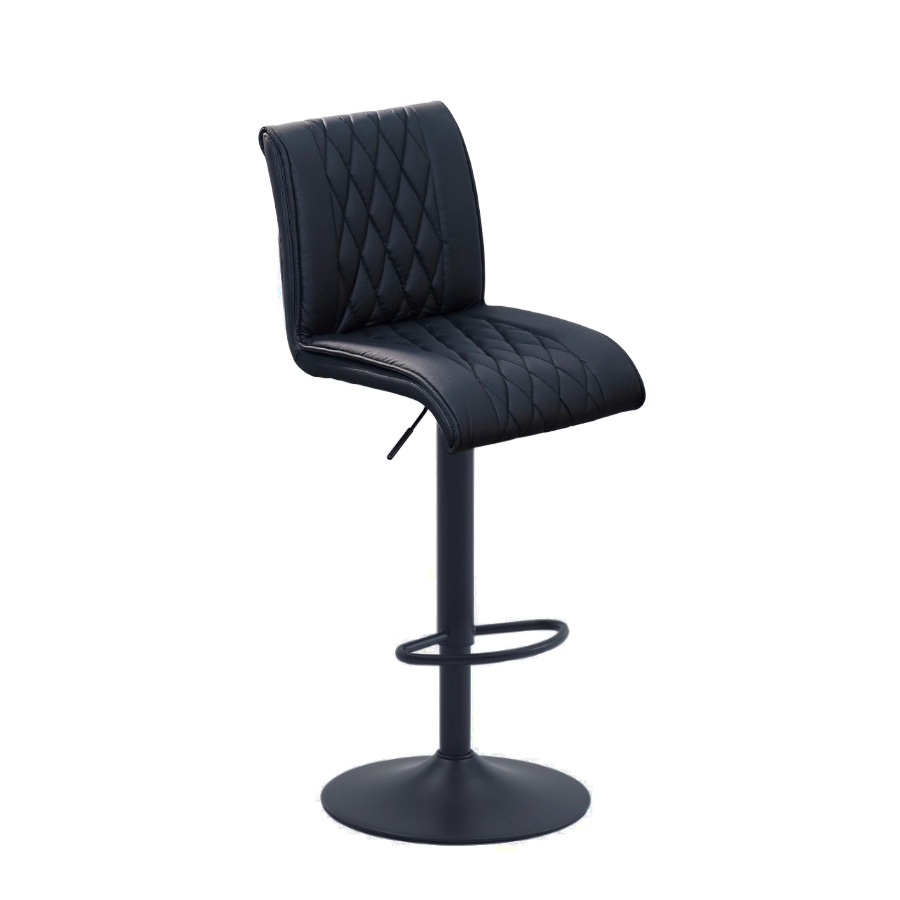 Ghế bar nệm PVC CB2302A-P Nội thất Capta Ghế đảo bếp có lưng tựa chân tăng giảm độ cao cao cấp màu đen bar chair tại hcm