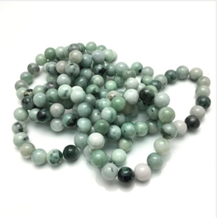 Vòng tay ngọc bích đính đá sang trọng 900022