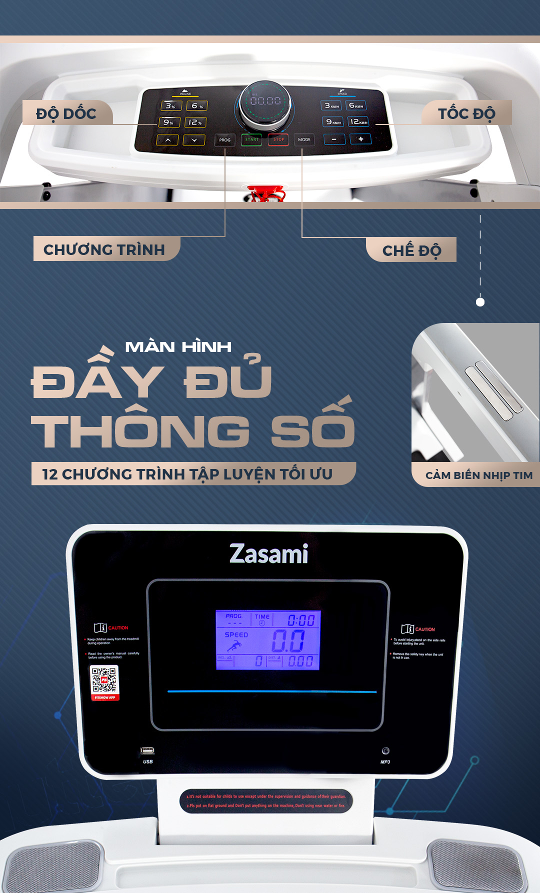 Máy Chạy Bộ Đa Năng Zasami KZ-C2205M