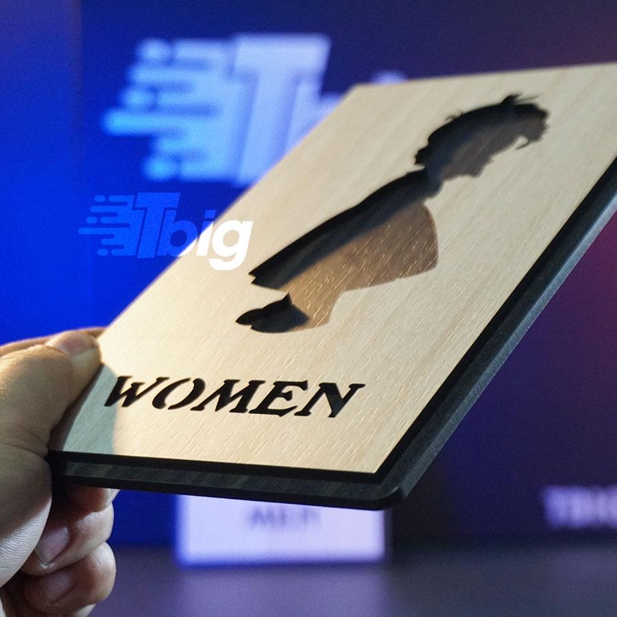 Bộ bảng women men dành cho trẻ em mẫu TL34 loại dán tường