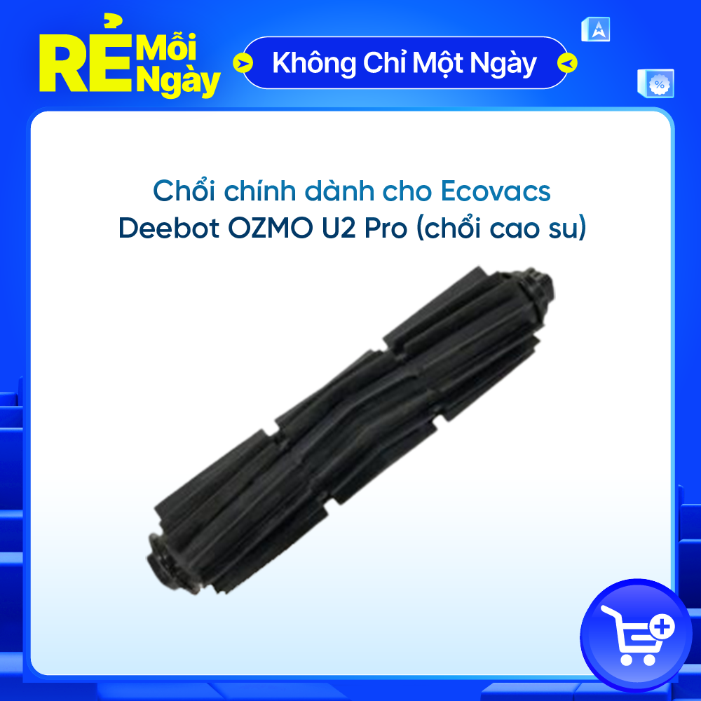 Bộ chổi chính dành cho Ecovacs Deebot OZMO U2 Pro (chổi cao su) - Hàng Chính Hãng