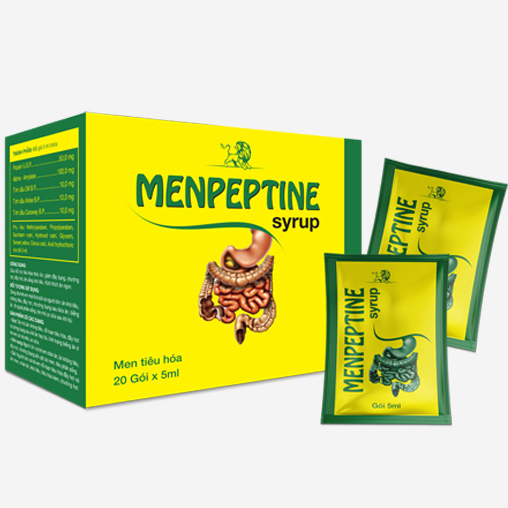 Thực phẩm hỗ trợ hệ tiêu hóa Menpeptine Drops (Siro) - Hộp 20 gói x 5ml