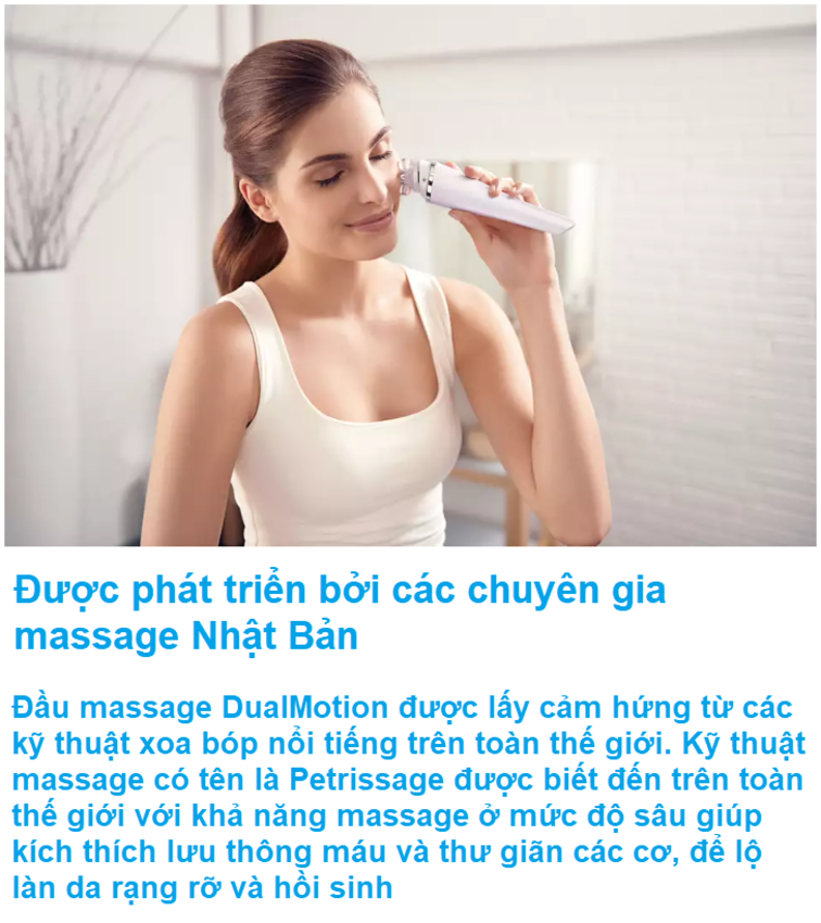 Máy rửa mặt và massage mặt Philips VisaPure Advanced SC5340 Thương Hiệu Hà Lan Cao Cấp - HÀNG NHẬP KHẨU